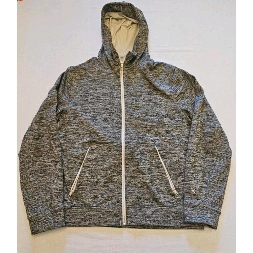 Lululemon‎ Men's City Sweat Zip Hoodie Fleece Size Medium Heathered Muslin Gray